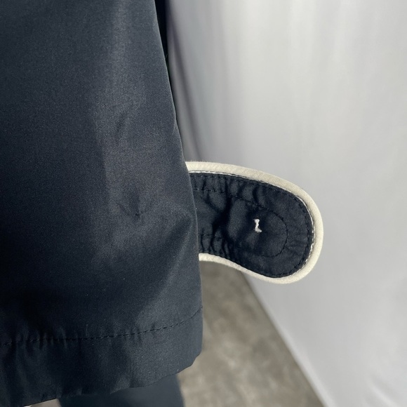 Vertigo Retro Style Belted Piping Detail Trench Coat in Black White Size Medium - Picture 4 of 7